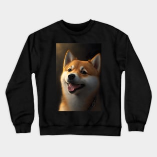 Happy Shiba Inu Dog Crewneck Sweatshirt